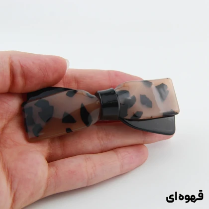 گیره مو دخترانه مدل پاپیون خال‌خالی