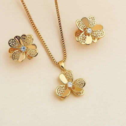 نیم‌ست ژوپینگ طرح گل با بافت مشبک