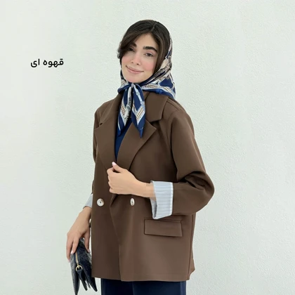 کت زنانه کرپ دکمه نما | آی بولک