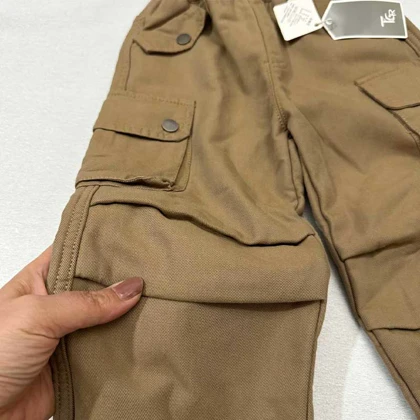 شلوار بگ کتان لاینردار بچه گانه خارجی