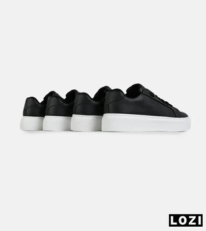 کفش کژوال مردانه چرمی مشکی سفید ZARA مدل 7370