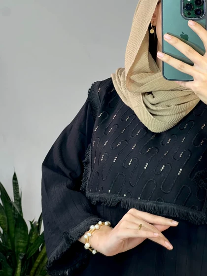 مانتو کفتان مشکی آریانا