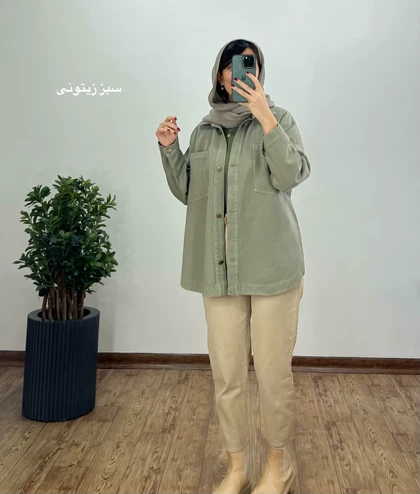 کت جین رنگی توسکا