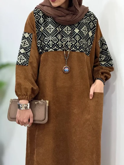 پیراهن مانتویی پاییزه آوان