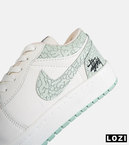 کفش کتانی مردانه و زنانه کرم سبز NIKE jordan 1 مدل 8789