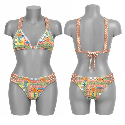 ست بیکینی زنانه مدل Coral Kiss-5C0339 چندرنگ
