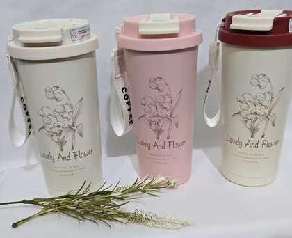 ماگ استیل فلاسک قمقمه تک نفره استیل دخترانه زنانه