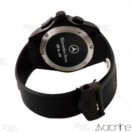 ساعت تگ هویر مرسدس بنز مردانه بند رابر تمام مشکی 103224
