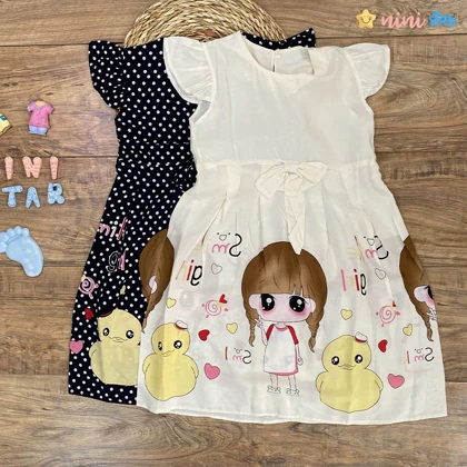 سارافون نخی دخترانه چاپ عروسکی