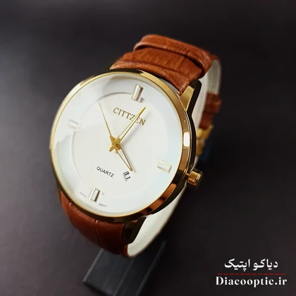 ساعت مچی مردانه موتور ژاپن برند سیتیزن مدل DO1203 بند چرمی