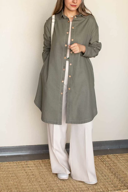 مانتو لینن غزال کد 207
