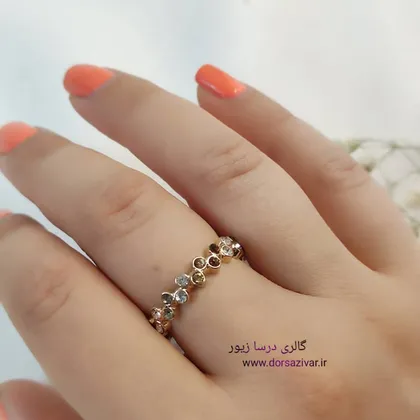 انگشتر نگین مورب