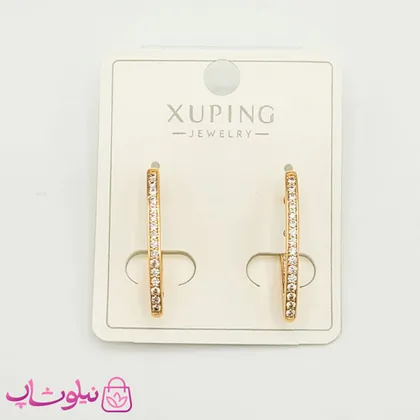 گوشواره زنانه ژوپینگ نگین‌دار