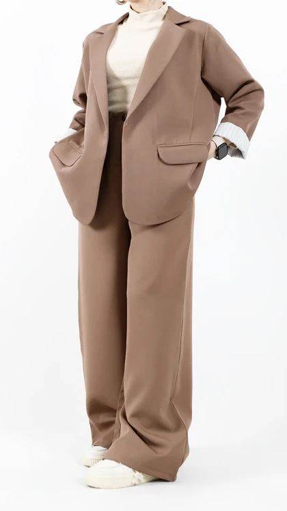 کت بلوئه آستین راه راه