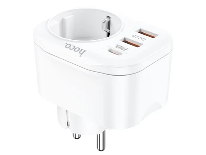 سوکت برق و 2 یو اس بی و 1 تایپ سی هوکو Hoco Multifunctional socket NS3 EU / GER