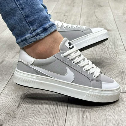 کفش کتانی اسپرت مردانه رنگ طوسی مدل نایک NIKE