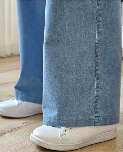 شلوارنیم بگ لی کاغذی کم کشی