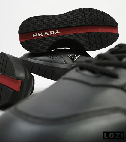 کفش کتانی کژوال مردانه مشکی Prada