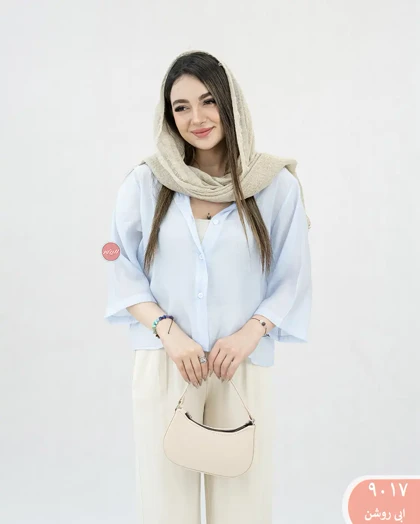 شومیز باکسی شیشه ای زنانه 9017 | الینور