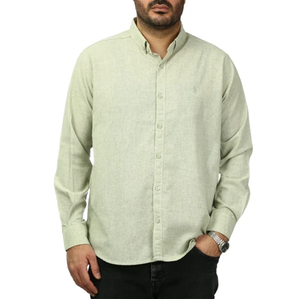 پیراهن آستین بلند لینن مردانه مدل 610597