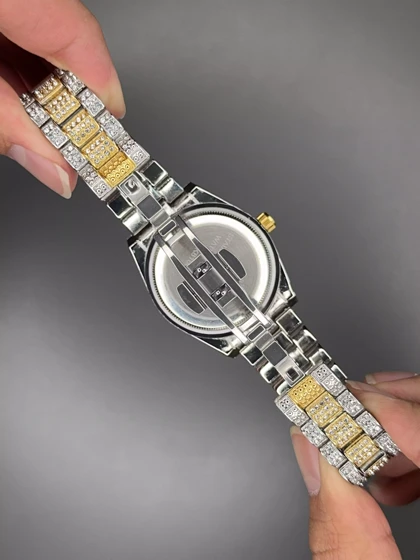 ساعت مچی رولکس دیت جاست سیلورطلایی تمام نگین Rolex Datejust