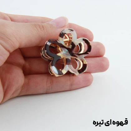 کلیپس دخترانه فلزی مدل گل آبرنگی کوچک