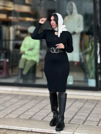 بافت ماکسی یقه اسکی کد656