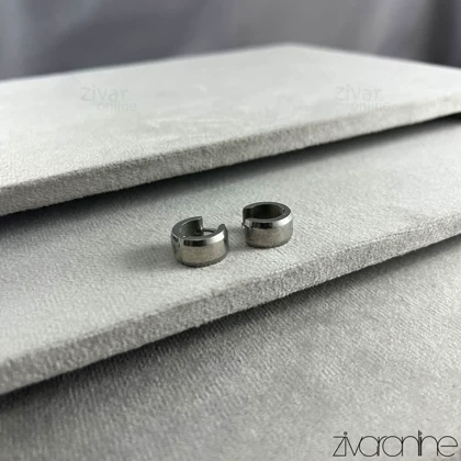 گوشواره زنانه حلقه‌ای نقره ای 20451