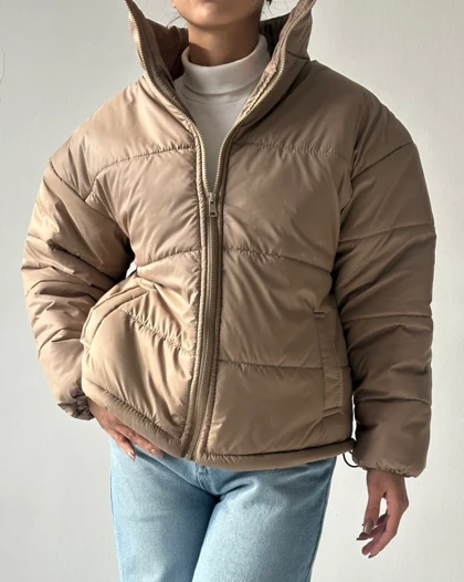 کاپشن یقه ایستاده کد 130078