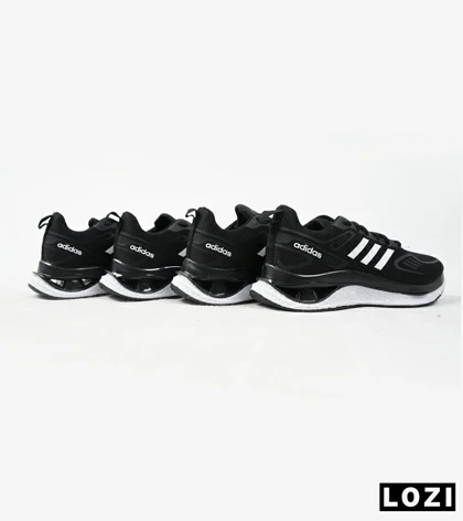 کفش کتانی مردانه مشکی سفید Adidas running shoes