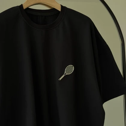 تیشرت باکسی نخ پنبه زنانه پدل کلاب