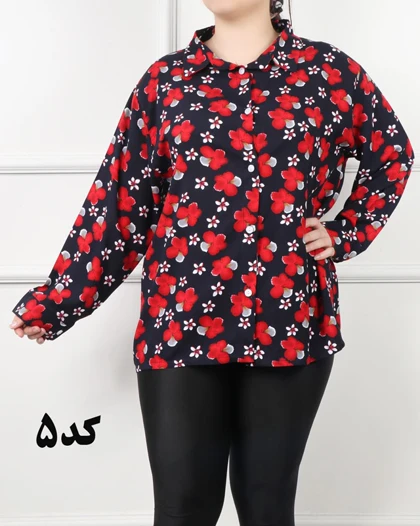 شومیز نخی طرح دار 6987