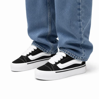 کفش کتانی زنانه و مردانه و بزرگ پا مدل ونس اولداسکول کنو مشکی Vans oldskool Knu