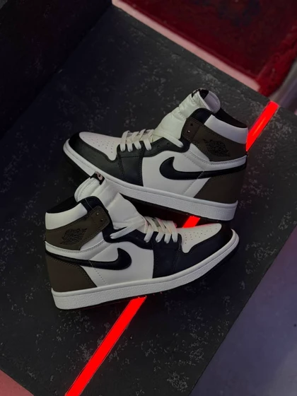 کتانی نایک ایر جردن1 ساق‌دار دارک موکا مستر کوالیتی Nike Air Jordan 1 Retro High OG Dark Mocha