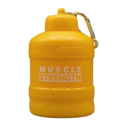 قیف پروتئین وی دو تیکه مدل Muscle Strength ظرفیت 100 میلی لیتر