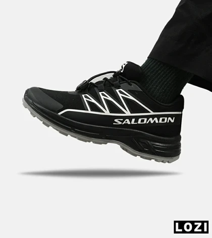 کفش کتانی کوهنوردی مشکی سفید مردانه و زنانه Salomon xt street