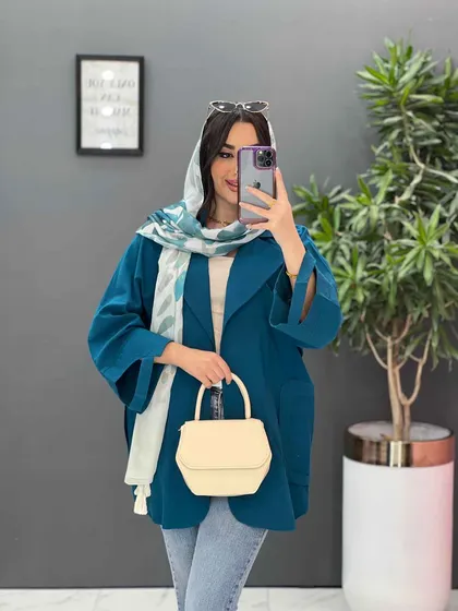 مانتو لینن آستین برش‌دار