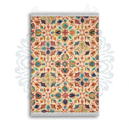 *جدید* فرشینه از جنس پارچه شانل مخمل ترک طرح فانتزی برند دفه کد 1624