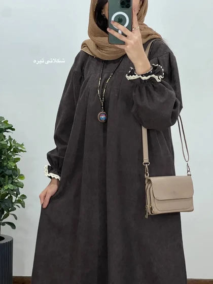 پیراهن مانتویی پاییزه رایلی 2 با کد 3922
