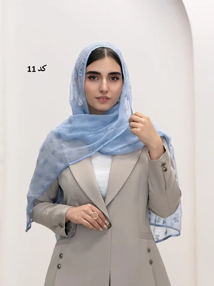4624-شال حریر پاپیون