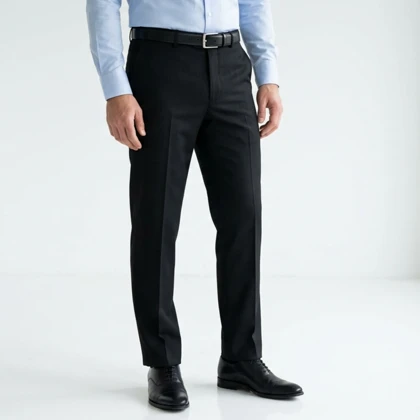 شلوار پارچه ایی مشکی مردانه - پارچه وارداتی جکوار کشی