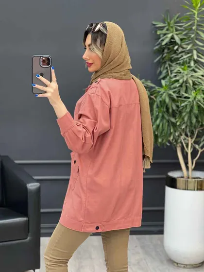 مانتو کتان سرشانه پاگن نیلیا