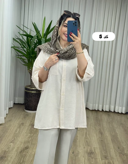 مانتو شومیزی لینن زارا کد 2148