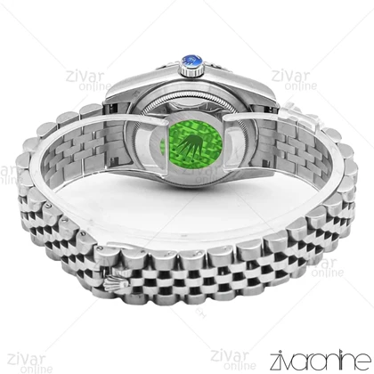 ساعت رولکس دیت جاست زنانه نقره ای صفحه زرشکی مدیوم 106297