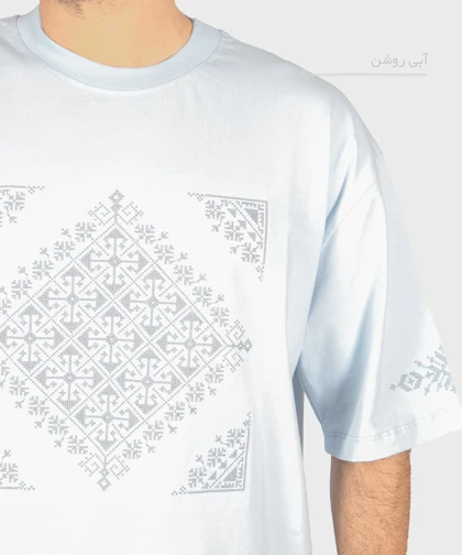 تیشرت باکسی مردانه طرحدار 1719