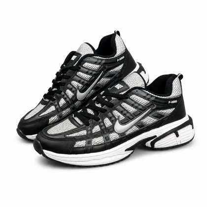 کتانی مردانه مدل رانینگ نایک P6000 مشکی طوسی NIKE