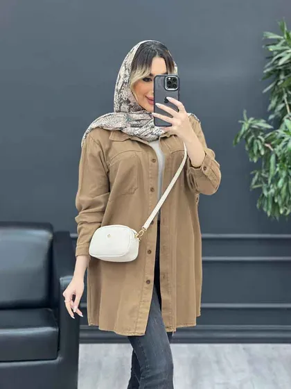 مانتو کتان شاپرک