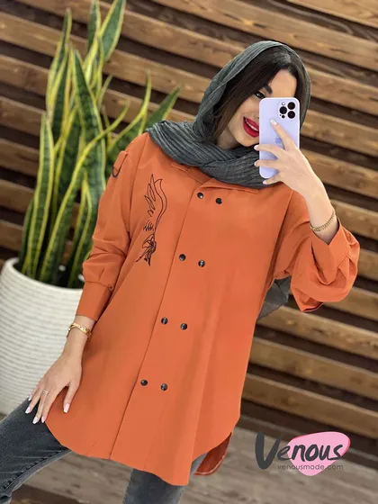 مانتو الیزه طرح دار