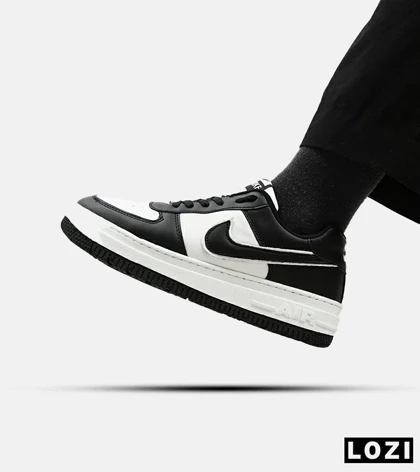 کفش کتانی بزرگ پا مشکی سفید نایک NIKE AIR FORCE مدل 4765