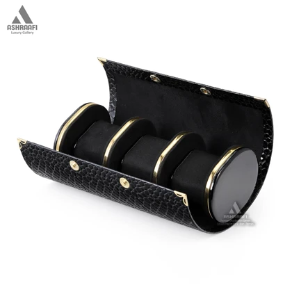 جعبه ساعت 3 عددی چرم Leather Travel Watch Case 3-K3